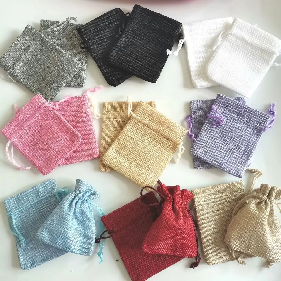 Vintage Natural Jute Gift Pouches