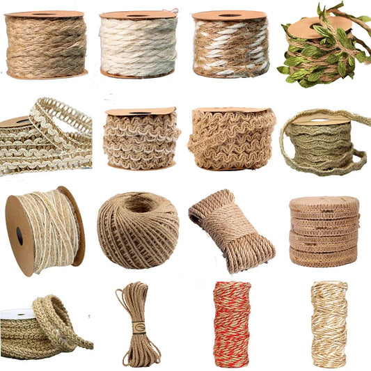 Natural Jute Ribbon Crafts Rope String - 5 M